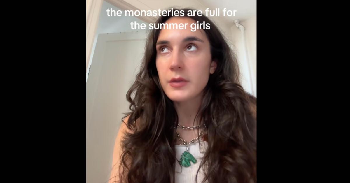 Viral post about women spending their summer at monasteries for vow of silence. 