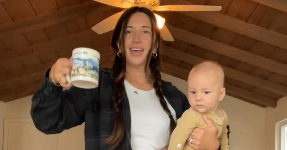 Tara Stilwell with her youngest child in her home.