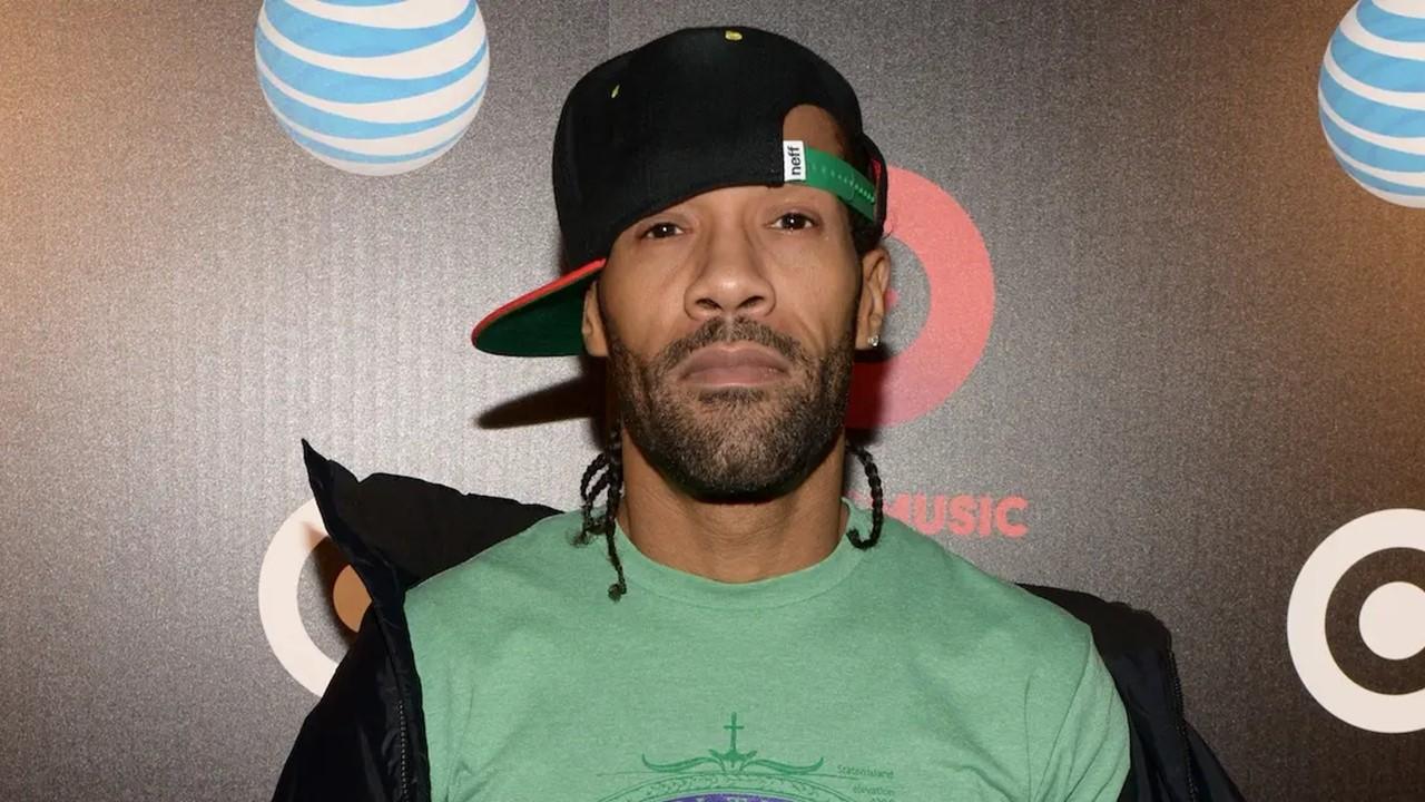 Redman in a green shirt and black hat at the Beats Music Launch Party at Belasco Theatre on Jan. 24, 2014