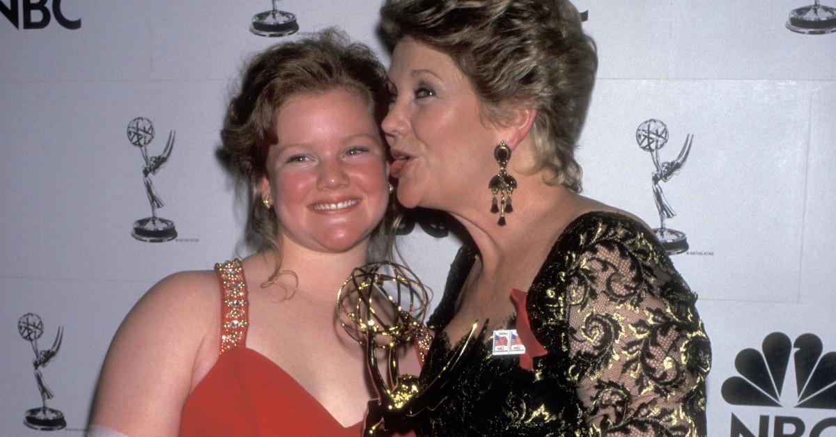 Erika Slezak and daughter Amanda Davies attend the 22nd Annual Daytime Emmy Awards on May 19, 1995