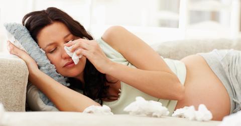 Sad, Crying Pregnant Woman