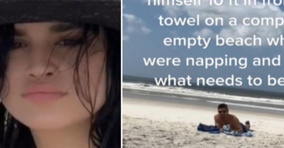 Woman Kicks Sand at "Creep" Who Sat Next to Her on Empty Beach in Viral Video