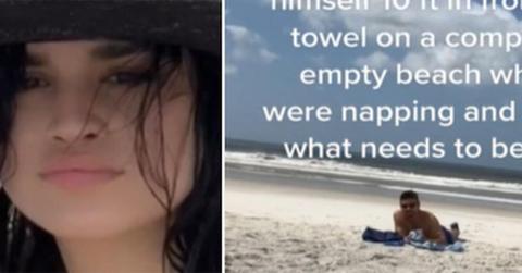 Woman Kicks Sand at "Creep" Who Sat Next to Her on Empty Beach in Viral Video