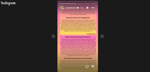 Rachel Leviss's Instagram Story