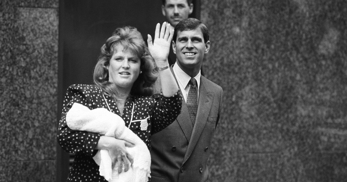 Prince Andrew and Sarah Ferguson together with their child.