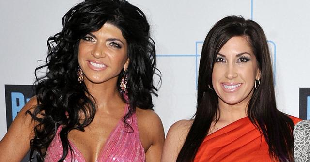 Teresa Giudice and Jacqueline Laurita attend the 2011 Bravo Upfront