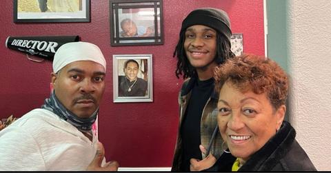 (l-r): Deon Derrico, his nephew, Amani, and Marian "GG" Derrico smiling together