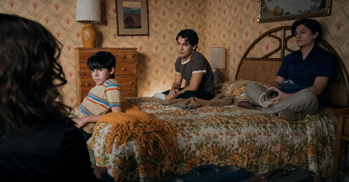 Martin Fajardo, Orlando Pineda, and Jose Velazquez as Blanco's older sons in Netflix's 'Griselda'