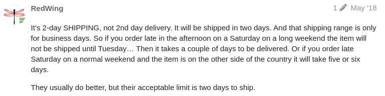 Is just me or the two day delivery dosen't work anymore ? : r/prime