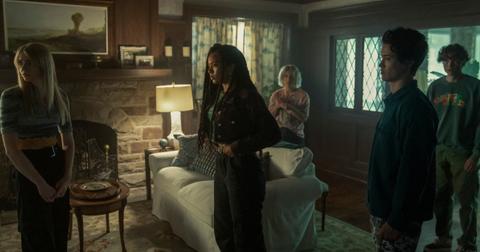 (L-R) Cate Dunlap, Marie Moreau, Emma Meyer, Jordan Li, and Sam in Season 1, Episode 7 of 'Gen V.'