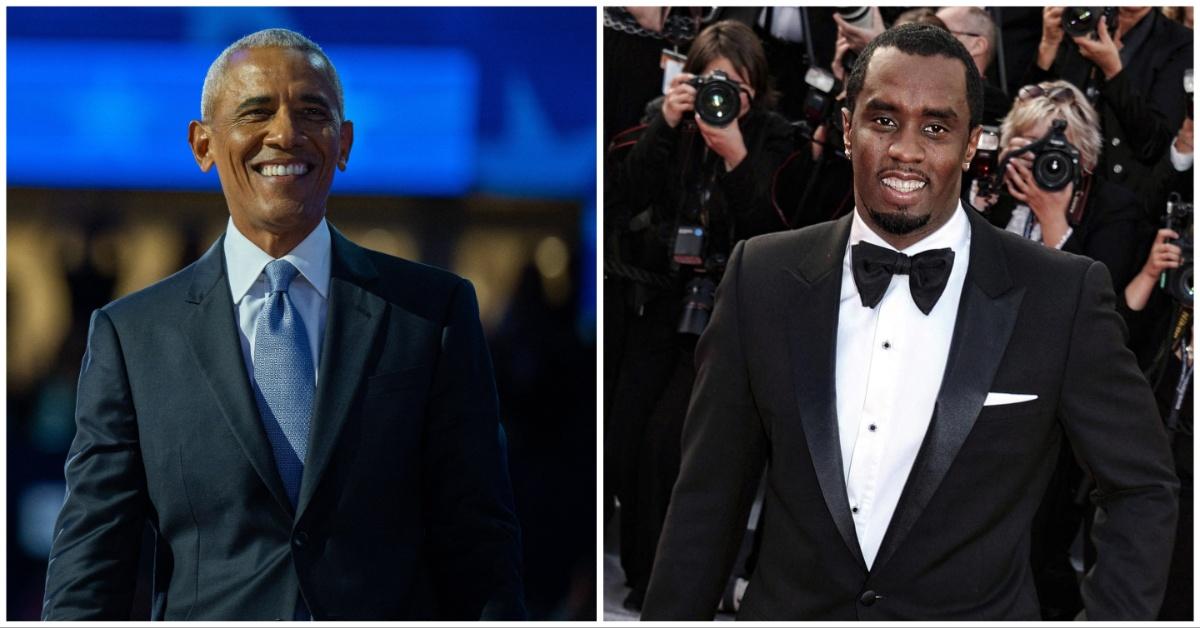Barack Obama at the 2024 Democratic National Convention / Sean Diddy Combs on the Red Carpet in Cannes, France. 