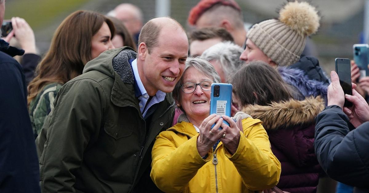 Prince William pauses for a selfie with a fan in Scotland in 2025
