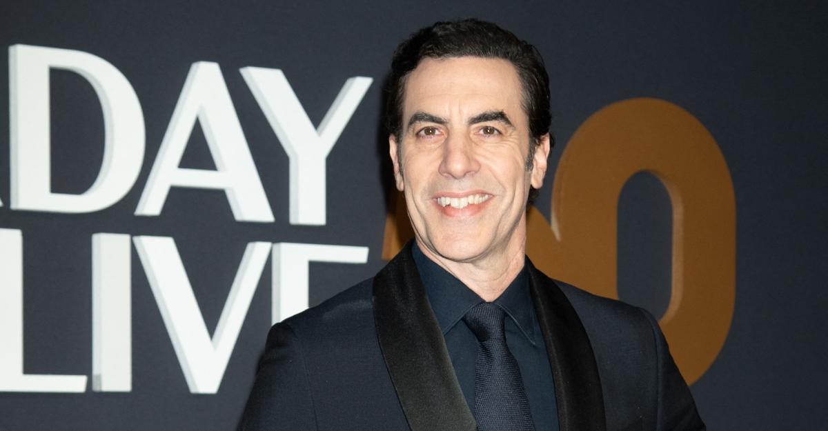 Sacha Baron Cohen at the SNL 50 event