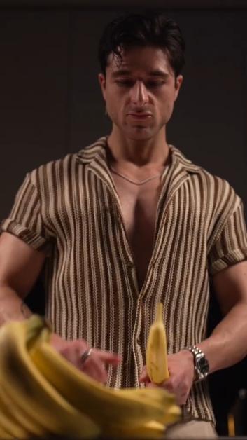 The Donut Daddy on TikTok poses with a banana (Anthony Randello-Jahn)