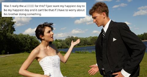 A bride doesn't want her BIL at her wedding because she thinks he flirts with her and tries to make her jealous.