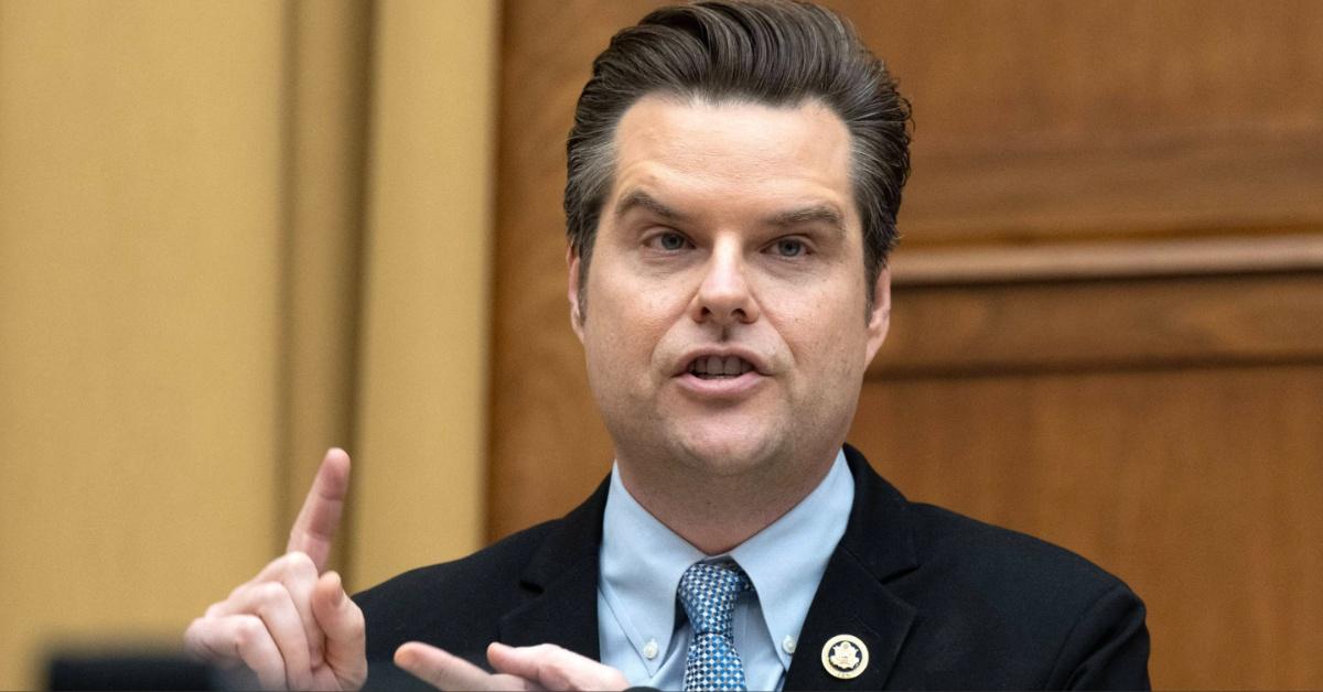 Florida Congressman Matt Gaetz.