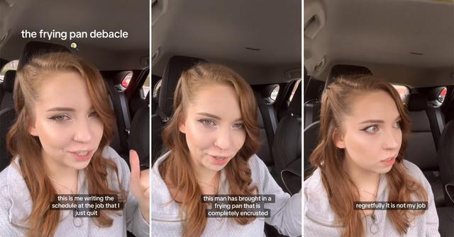 Customer tries to return used pan