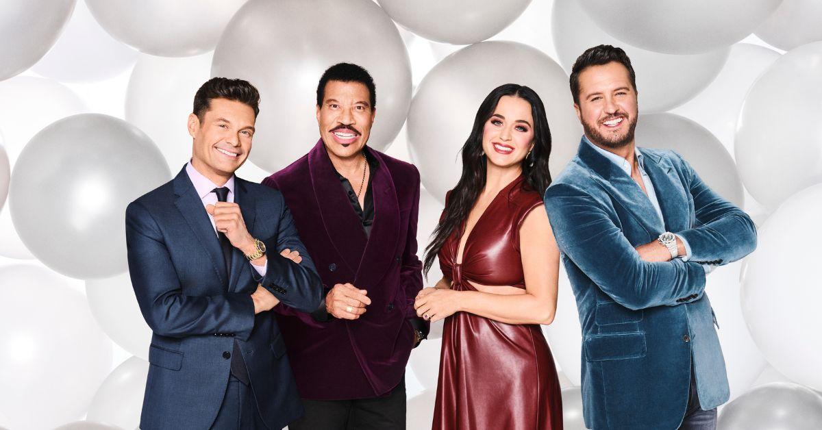 (l-r): Ryan Seacrest, Lionel Richie, Katy Perry, and Luke Bryan.