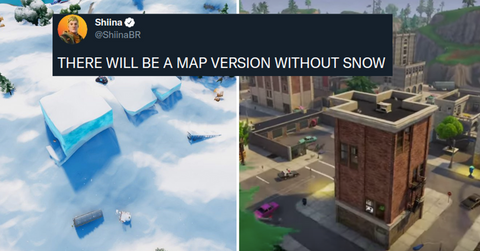 Tilted Towers Covered in Snow