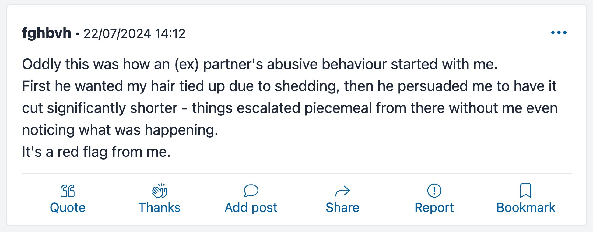 boyfriend asks girlfriend to wear hair in ponytail while at his place, to minimize shedding - mumsnet post