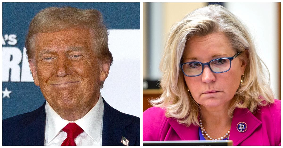 Former president Donald Trump and former Rep. Liz Cheney.