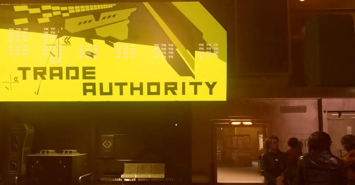 A Trade Authority banner in Starfield.