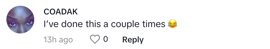 A commenter saying that they have left the hospital multiple times