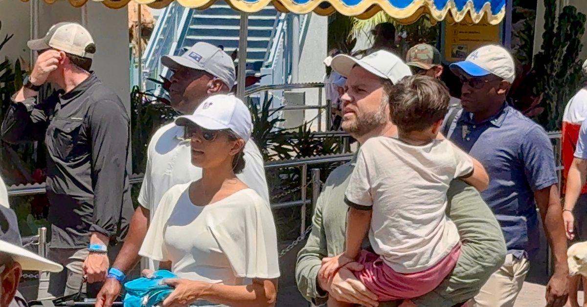 JD Vance with his family at Disneyland. 