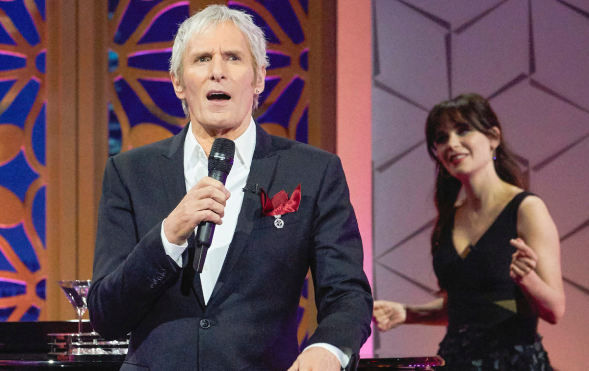 Michael Bolton singing a little number on 'The Celebrity Dating Game'. 