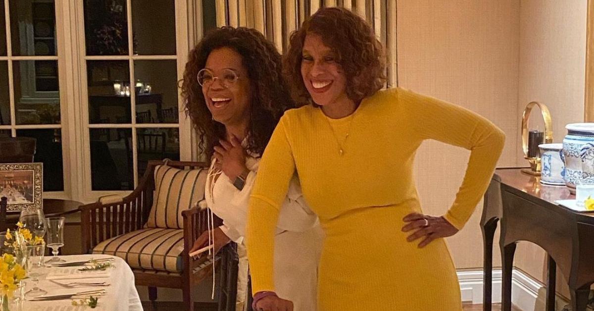 Gayle and Oprah celebrate Gayle's 65th birthday.