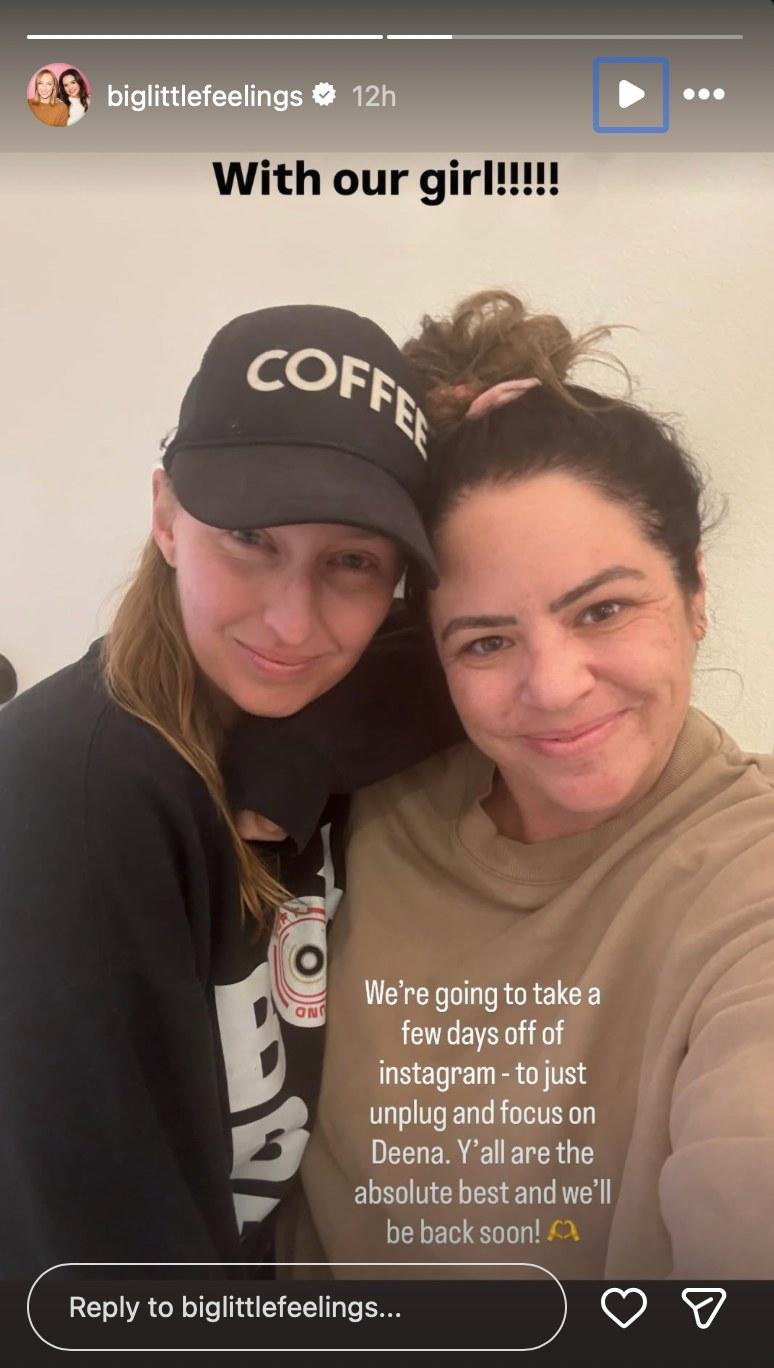 Kristin traveled to go check on Deena and make sure she was okay.