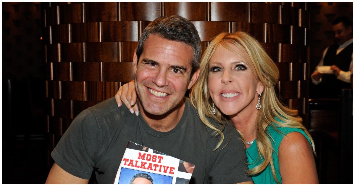 (l-r): Andy Cohen and Vicki Gunvalson