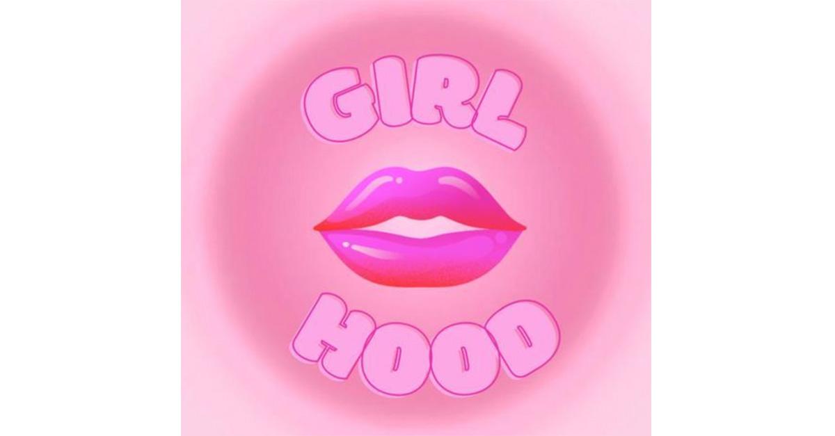 Girlhood logo with lips at the center. 