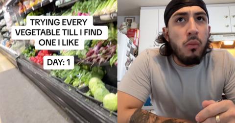 man struggles to find tasty veggie