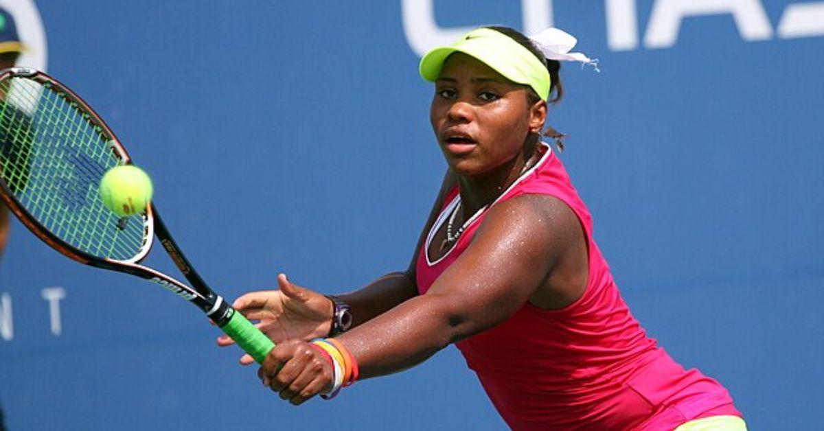 Taylor Townsend playing tennis in 2012.