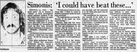 Newspaper clipping about Jon Simonis