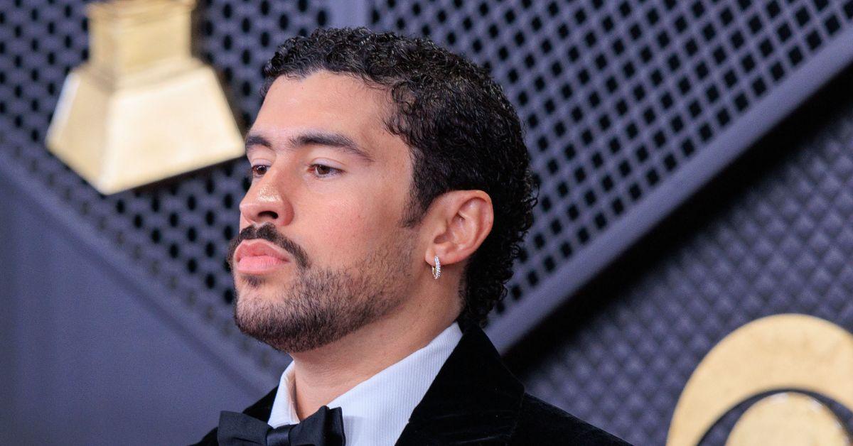 Bad Bunny at the 2026 Grammy Awards. 