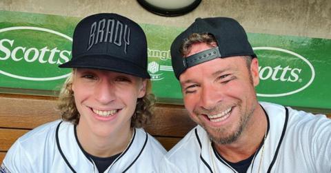 Baylee and Brian Littrell posing for a selfie