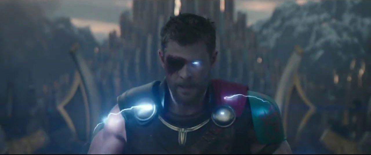 Thor at the end of 'Thor: Ragnarok'