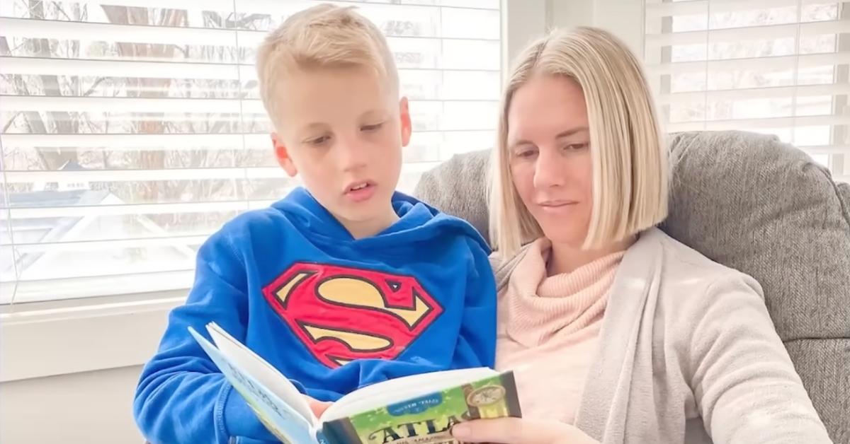 Ruby Franke reads to one of her children