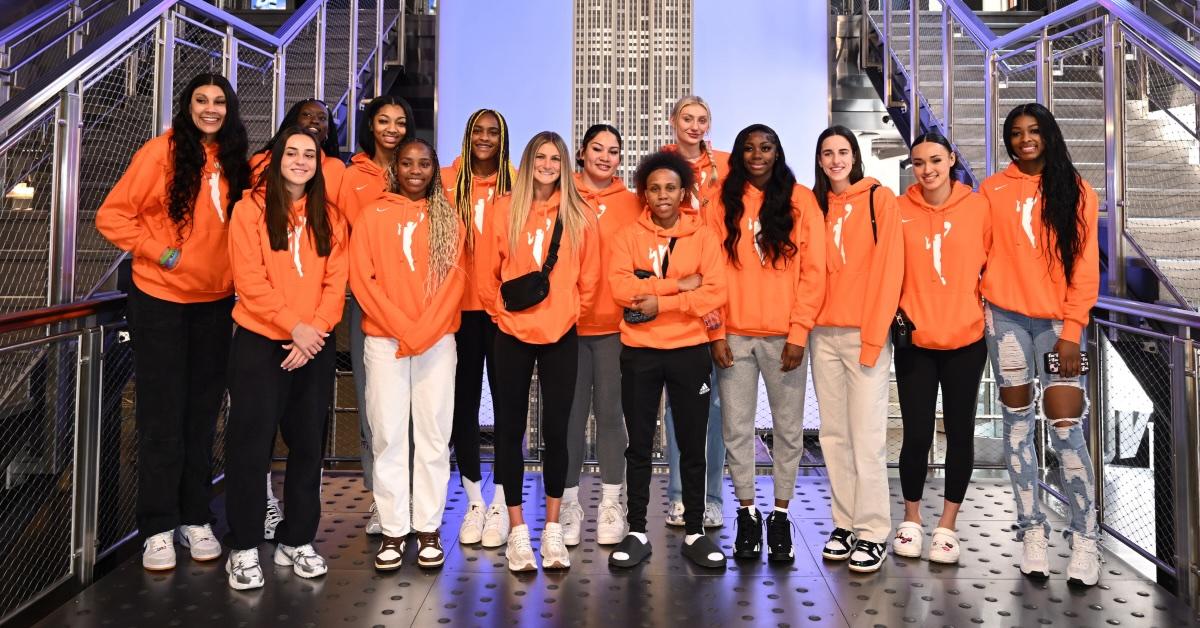 2024 featured WNBA Draft Class at The Empire State Building on April 15, 2024 in New York City.
