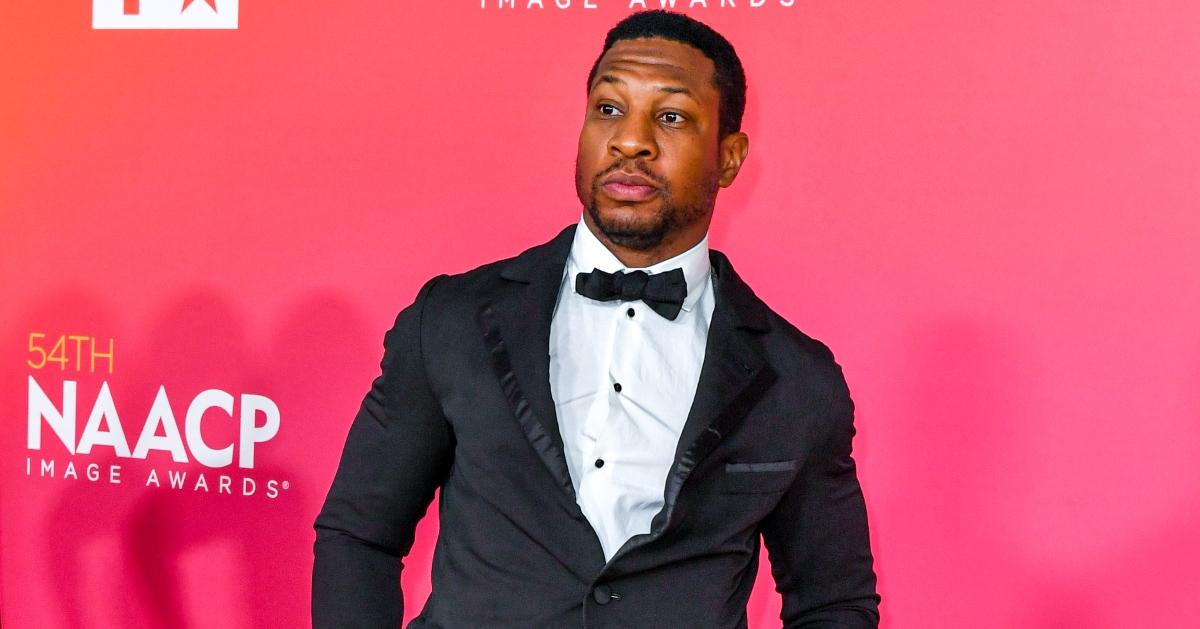Jonathan Majors arrives to the 54th Annual NAACP Image Awards at Pasadena Civic Auditorium on February 25, 2023 in Pasadena, California. (Photo by Aaron J. Thornton/Getty Images)