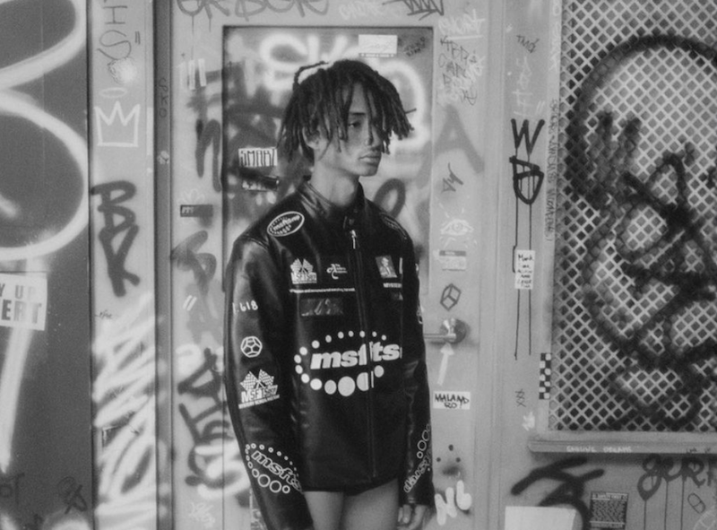 Jaden Smith Posing with Graffiti