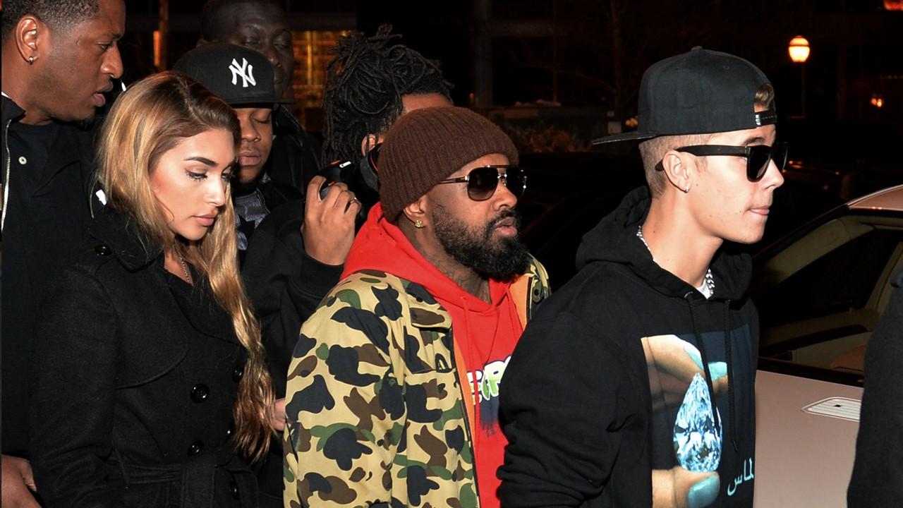 Chantel Jeffries, Jermain Dupri et Justin Bieber assistent à la soirée Ciroc au Vanquish Lounge le 5 février 2014