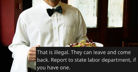 Restaurant Worker Reveals Management’s “Illegal” Overtime Hack