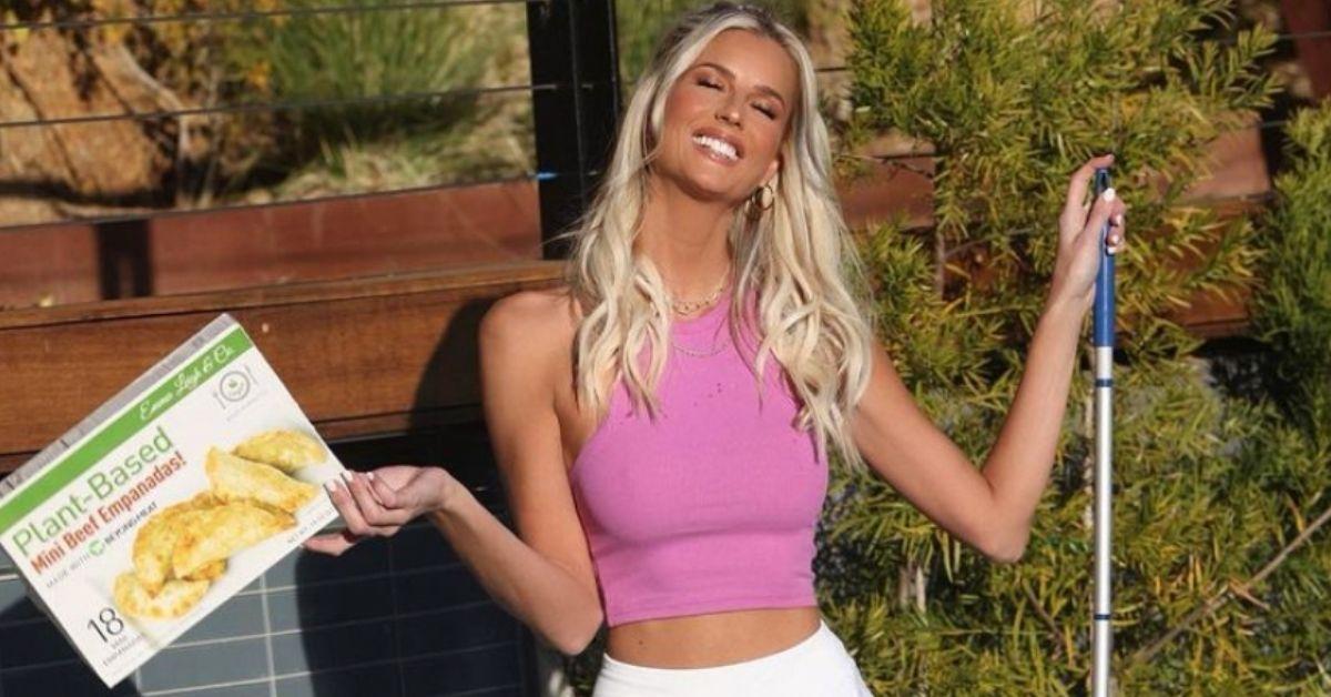 Selling Sunset's Emma Hernan is CEO chic in white off-the-shoulder top