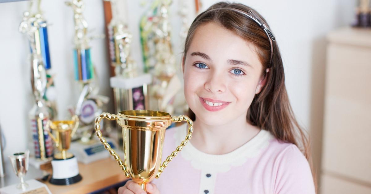 girl with awards