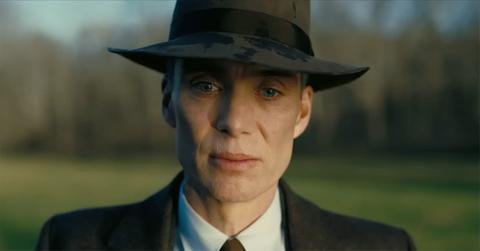 Cillian Murphy as Robert Oppenheimer wearing a hat in 'Oppenheimer.'