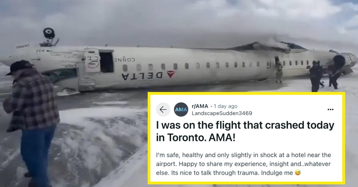 A passenger who survived the Delta plane crash does an AMA on Reddit.