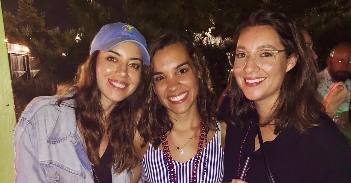 (l-r): Aubrey Plaza, Renee Plaza, and Natalie Plaza